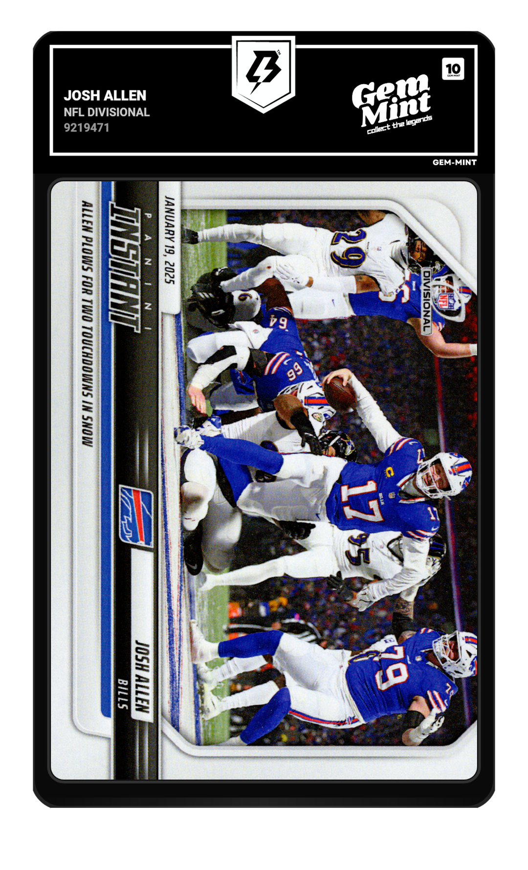 Josh Allen graded Gem Mint 10
