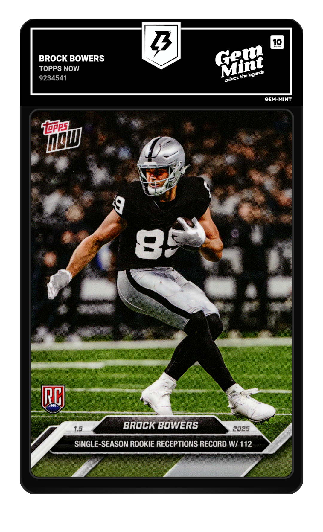 Brock Bowers graded Gem Mint 10