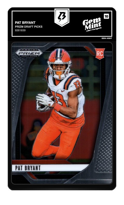 Pat Bryant 2025 Prizm Draft Picks graded Gem Mint 10 by TradingCard360