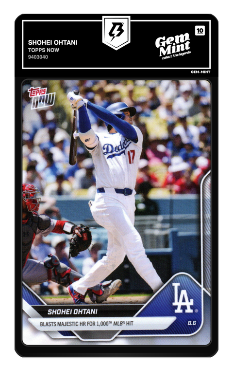 Shohei Ohtani 2025 Topps Now graded Gem Mint 10 by TradingCard360
