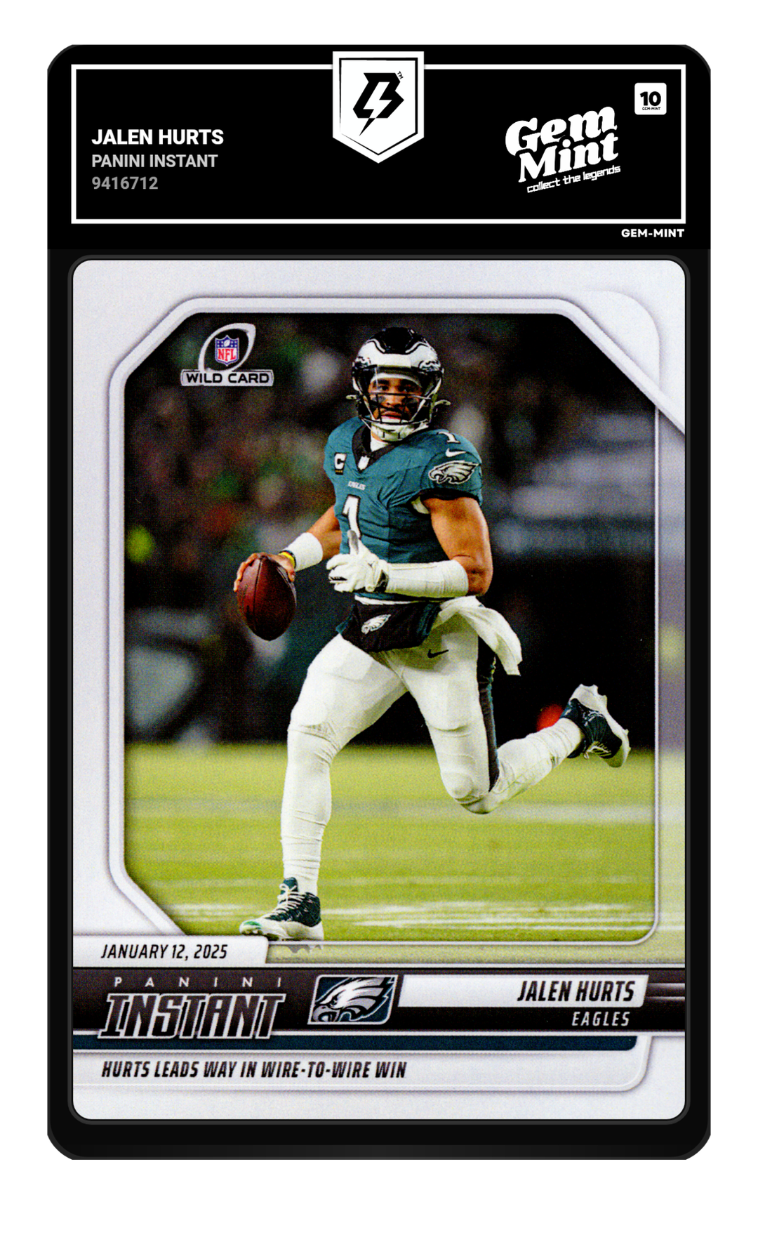 Jalen Hurts graded Gem Mint 10