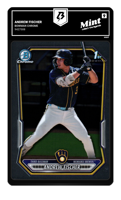 Andrew Fischer 2026 Bowman Chrome graded Mint 9 by TradingCard360