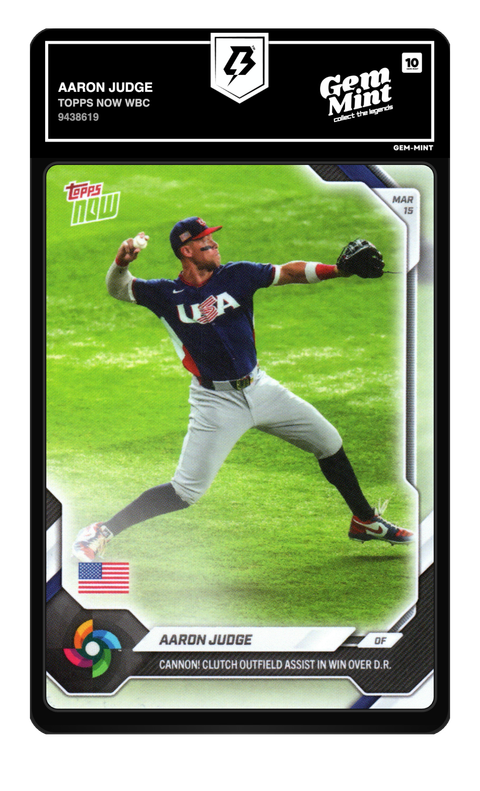 Aaron Judge 2026 Topps Now WBC graded Gem Mint 10 by TradingCard360