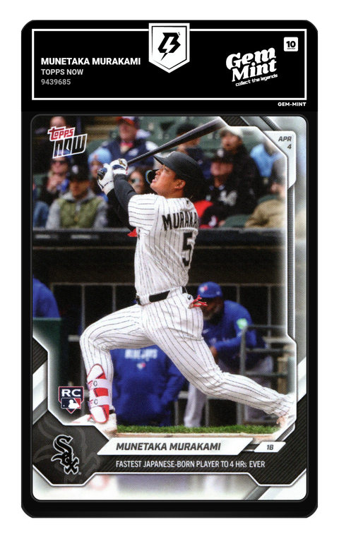 Munetaka Murakami 2026 Topps Now graded Gem Mint 10 by TradingCard360