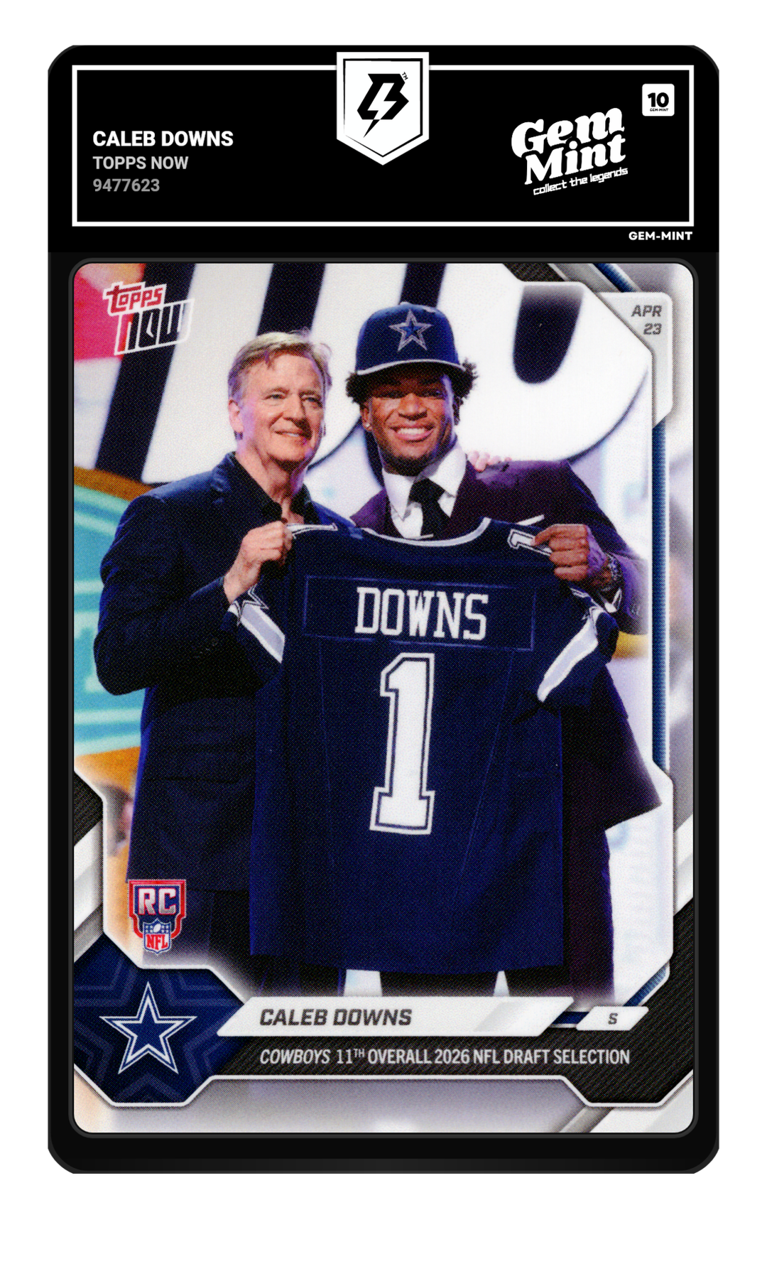 Caleb Downs graded Gem Mint 10