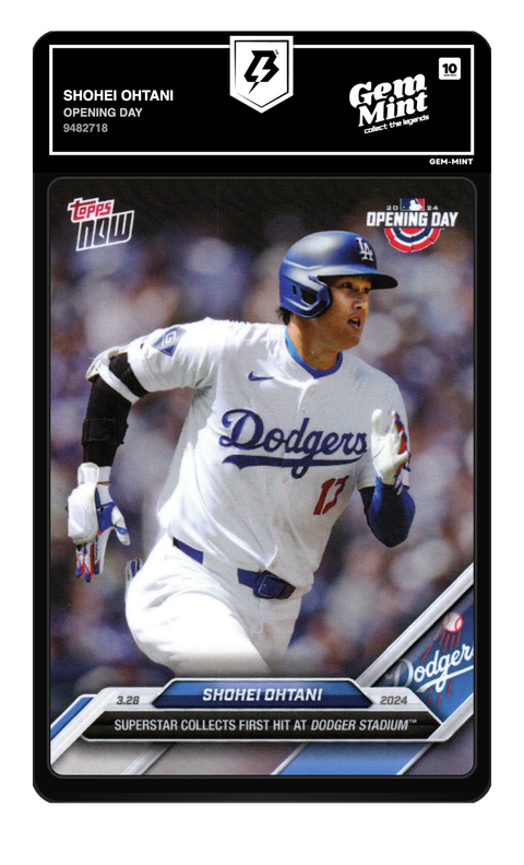 Shohei Ohtani 2024 Topps Now graded Gem Mint 10 by TradingCard360