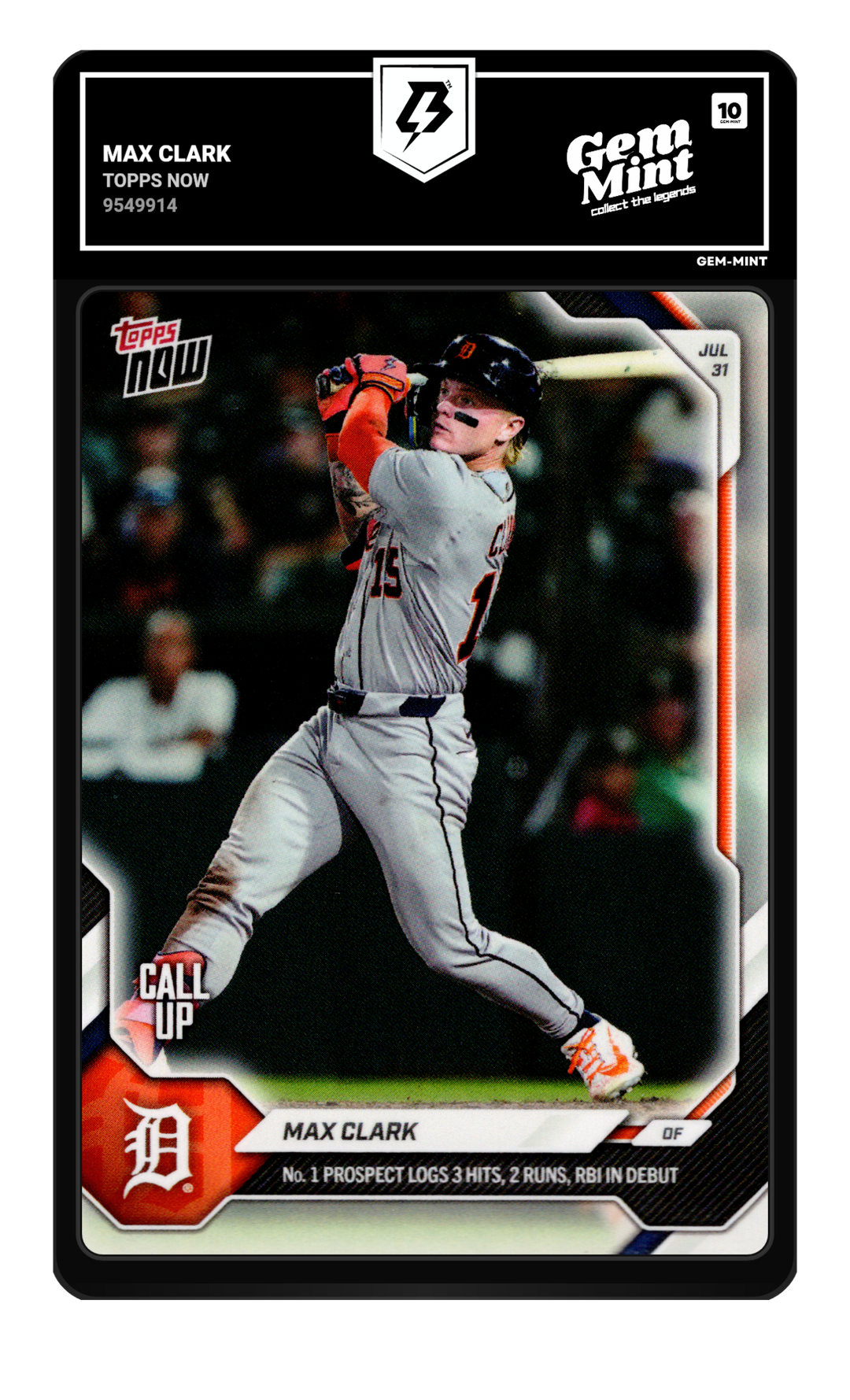 Max Clark graded Gem Mint 10
