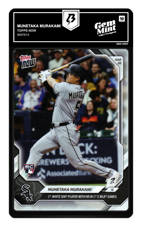 Munetaka Murakami 2023 Topps Now graded Gem Mint 10 by TradingCard360