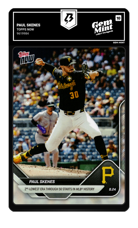 Paul Skenes 2025 Topps Now graded Gem Mint 10 by TradingCard360