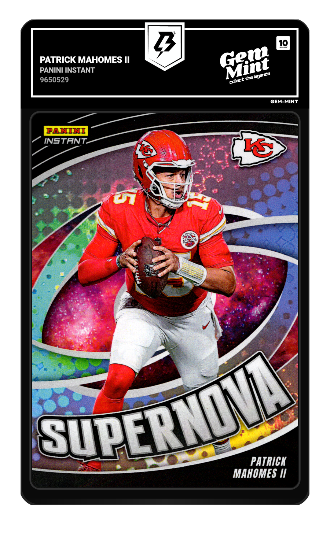 Patrick Mahomes II graded Gem Mint 10