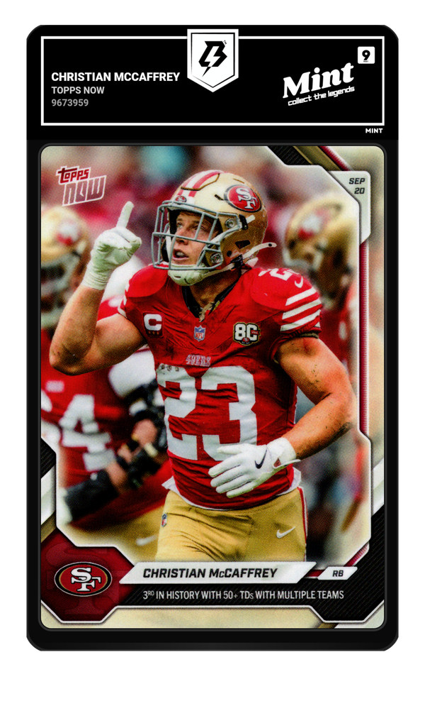 Christian McCaffrey graded Mint 9