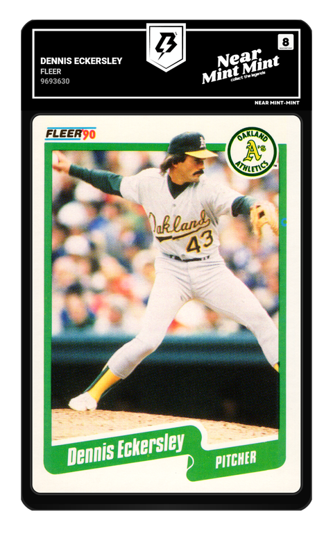 Dennis Eckersley 1990 Fleer graded NM-MT 8 by TradingCard360