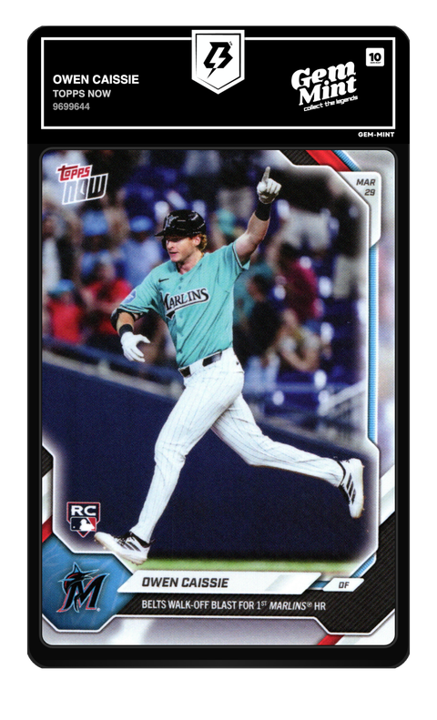 Owen Caissie 2026 Topps Now graded Gem Mint 10 by TradingCard360