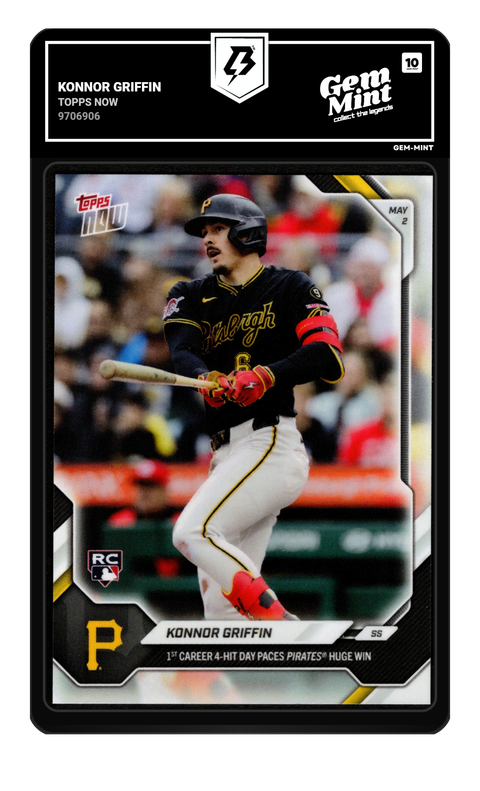 Konnor Griffin 2026 Topps Now graded Gem Mint 10 by TradingCard360