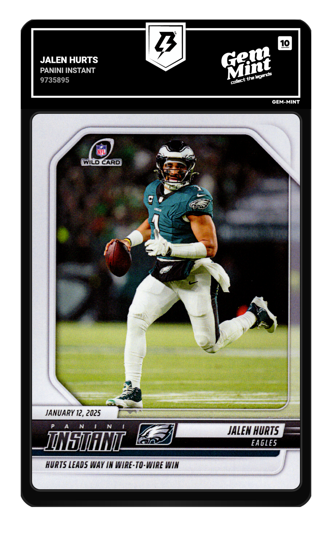 Jalen Hurts graded Gem Mint 10