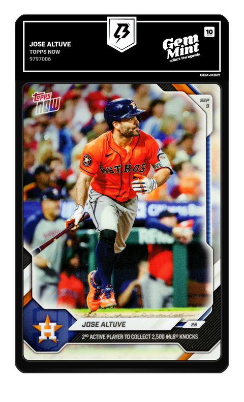 Jose Altuve 2026 Topps Now graded Gem Mint 10 by TradingCard360