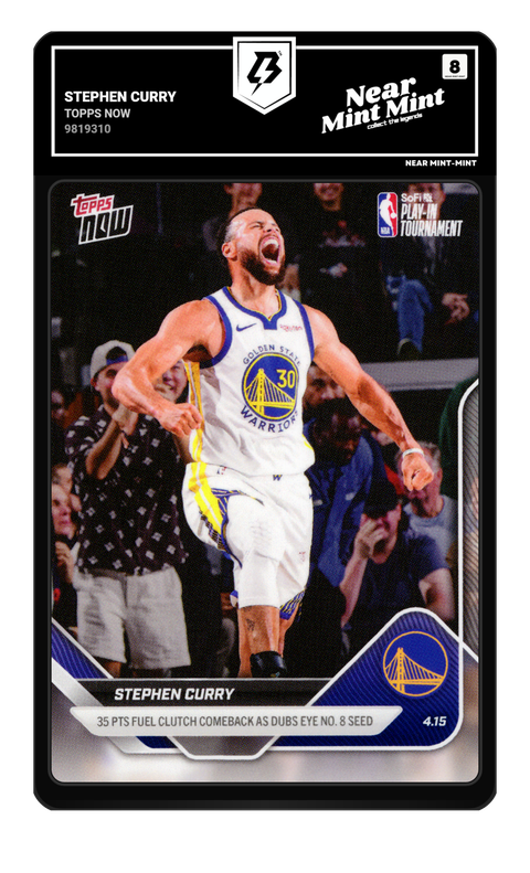 Stephen Curry 2026 Topps Now graded NM-MT 8 by TradingCard360