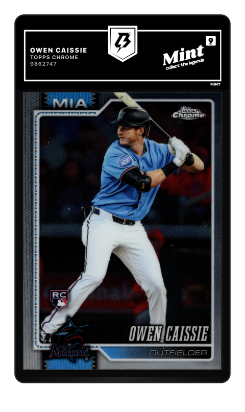 Owen Caissie 2026 Topps Chrome graded Mint 9 by TradingCard360