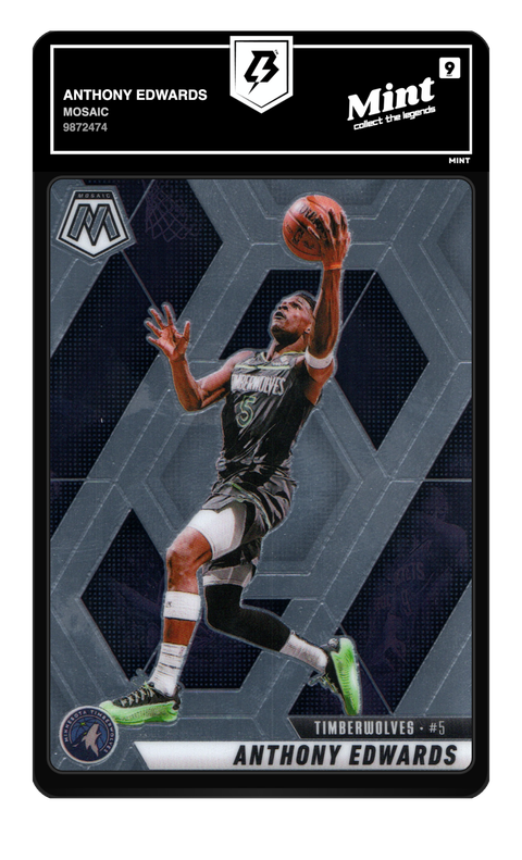 Anthony Edwards 2025 Mosaic graded Mint 9 by TradingCard360