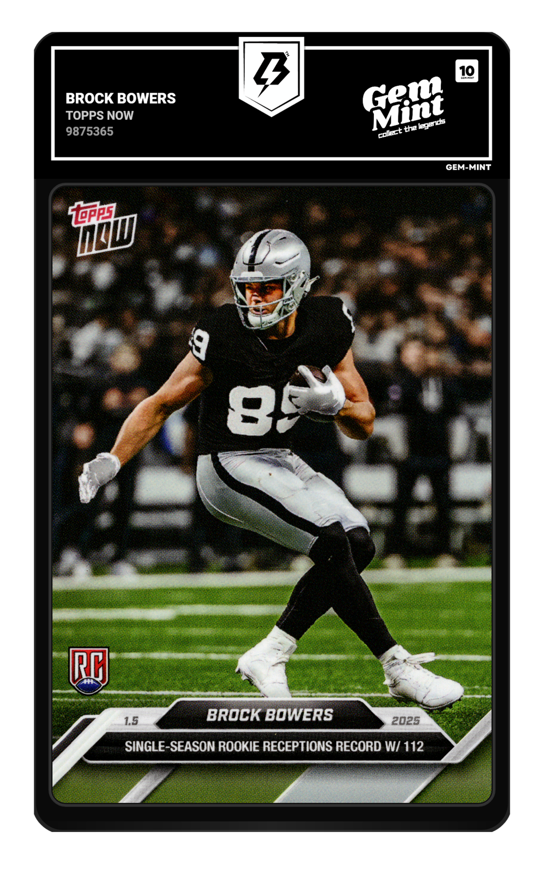 Brock Bowers graded Gem Mint 10