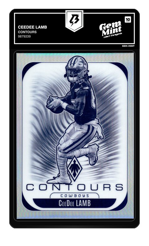 CeeDee Lamb 2025 Contours graded Gem Mint 10 by TradingCard360