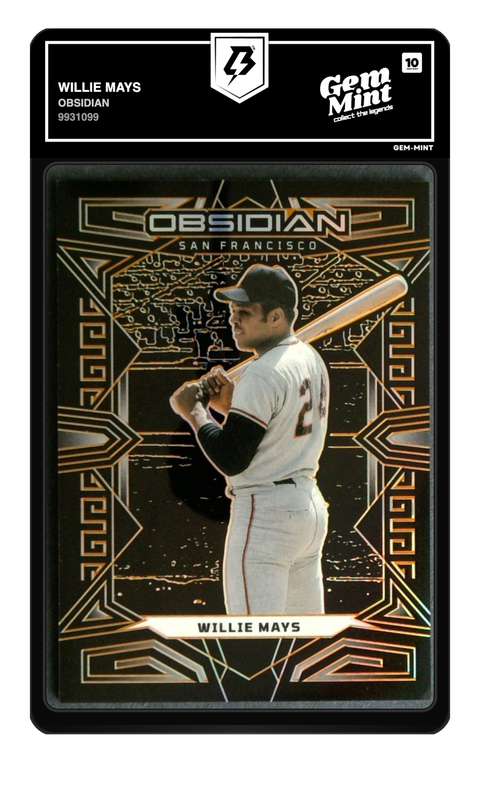 Willie Mays 2023 Obsidian graded Gem Mint 10 by TradingCard360