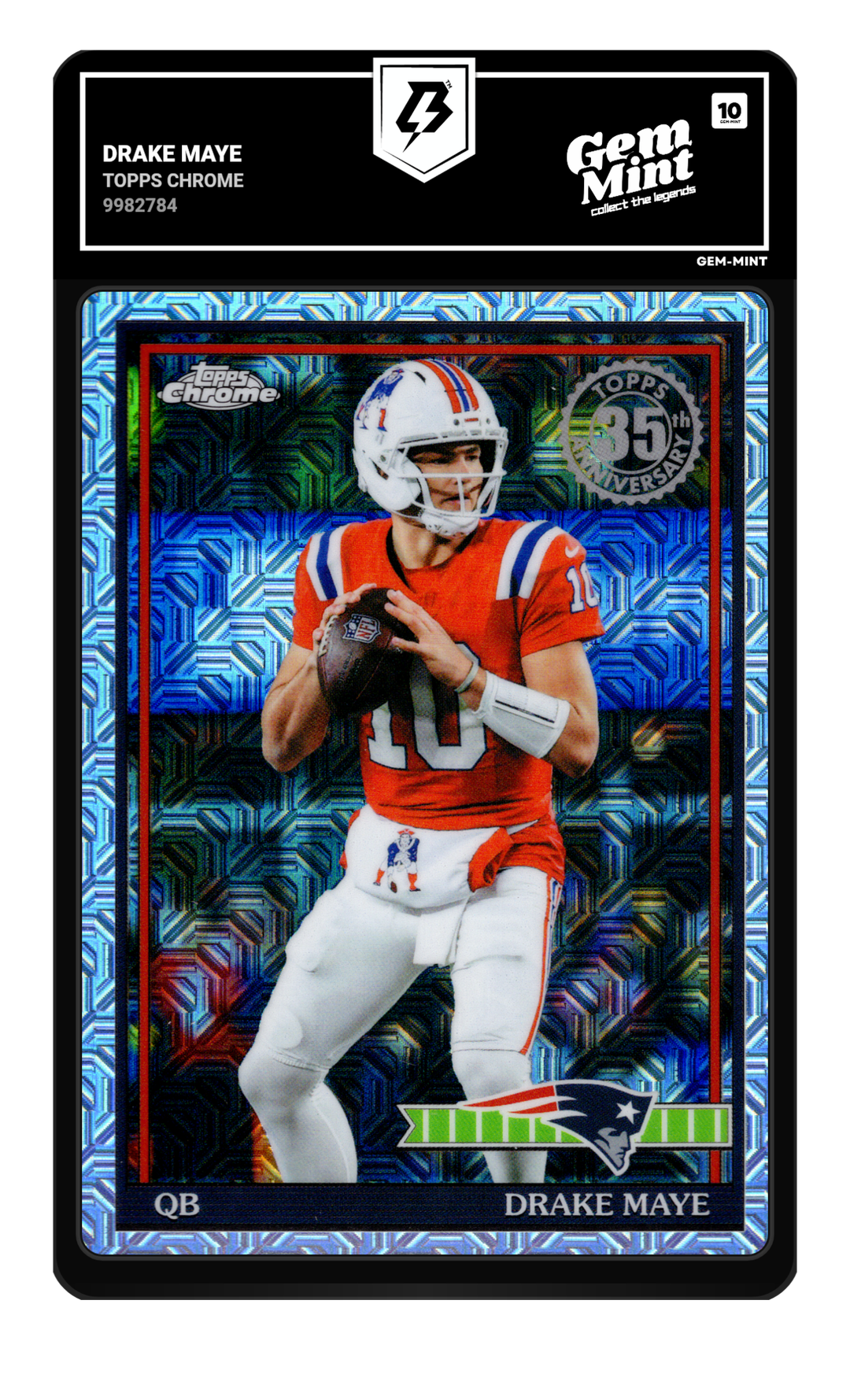 Drake Maye graded Gem Mint 10