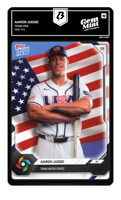 Aaron Judge 2026 Topps Now graded Gem Mint 10 by TradingCard360