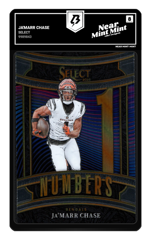 Ja'Marr Chase 2025 Select graded NM-MT 8 by TradingCard360